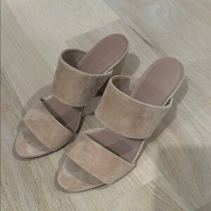 Vince Tan suede Mules Modern Minimalist Design